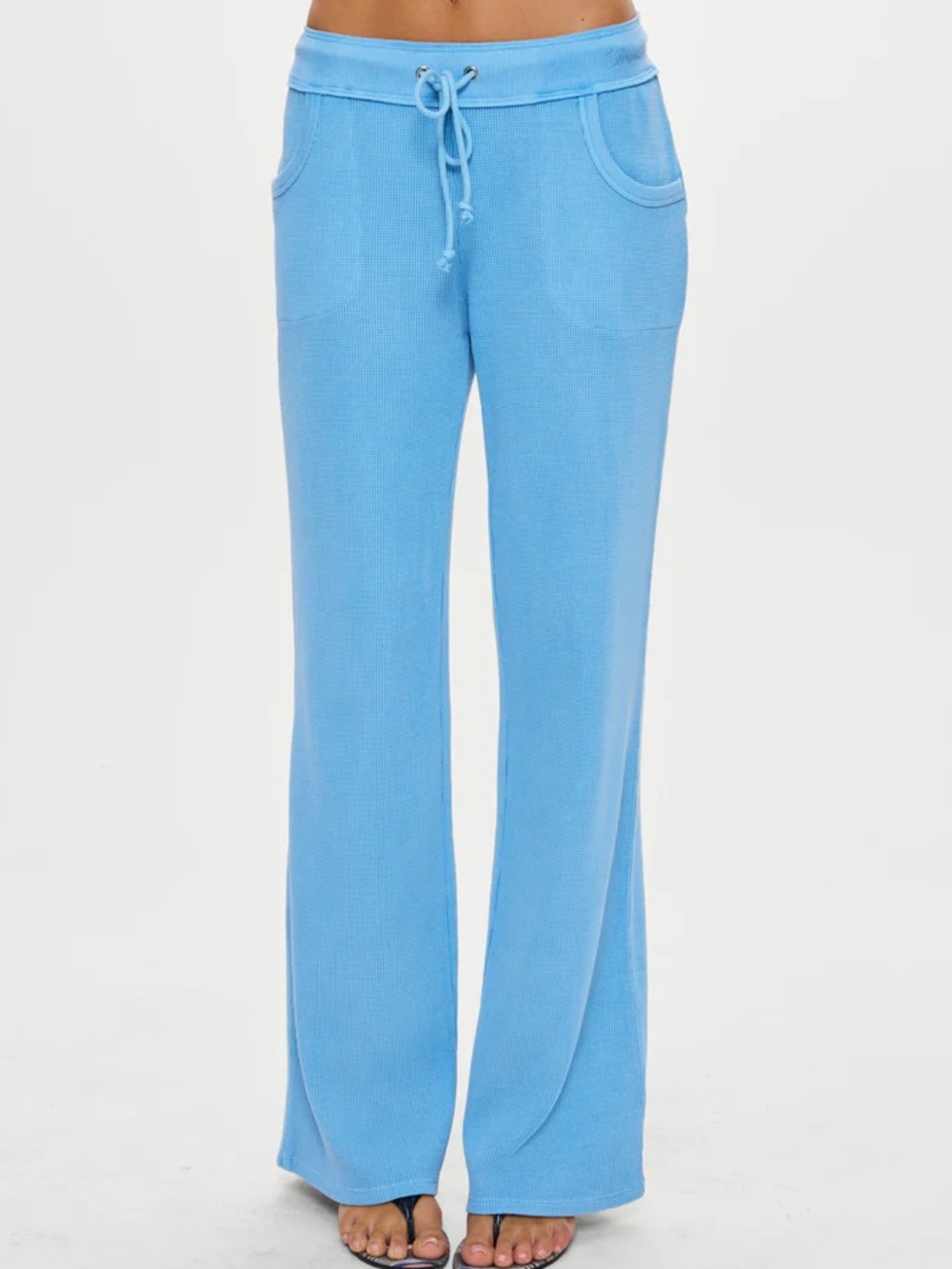 NWT Emma Thermal Low Rise Pants - Light Blue - Picture 3 of 3